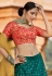 Teal silk embroidered lehenga choli 4221