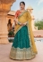 Teal silk embroidered lehenga choli 4221