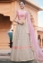 Grey satin embroidered lehenga choli 4223