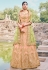 Peach silk embroidered lehenga choli 4228