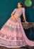 Pink georgette sequins work lehenga choli 1812