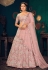 Pink georgette sequins work lehenga choli 1816