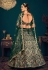 Green georgette sequins work lehenga choli 1814