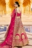 Pink velvet bridal lehenga choli 8301