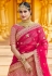 Pink velvet bridal lehenga choli 8304