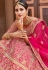 Pink velvet bridal lehenga choli 8306