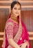 Pink velvet bridal lehenga choli 8307