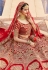 Red velvet bridal lehenga choli 8311