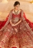 Red bridal velvet lehenga choli 8313