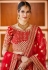 Red velvet bridal lehenga choli 8315