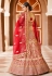 Red bridal velvet lehenga choli 8316