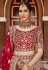 Red velvet bridal lehenga choli 8317