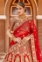 Red bridal velvet lehenga choli 8319