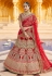 Red velvet bridal lehenga choli 8320