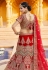 Red velvet bridal lehenga choli 8320