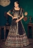 Navy blue georgette lehenga choli 1821