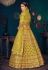 Green georgette lehenga choli 1825