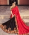 Red art silk half n half saree 126255