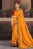 Orange art silk festival wear saree 126257