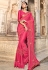 Pink jacquard silk festival wear saree 38322