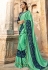 Pista green jacquard silk festival wear saree 38324