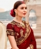 Maroon silk saree with blouse 67877