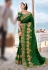 Green barfi silk saree with blouse 67883