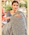 Grey georgette saree with blouse 29745
