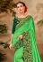 Light green silk georgette festival wear saree 64356