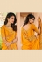 Yellow georgette saree with blouse 6801