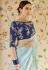 Sky blue organza party wear saree 7602