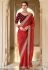 Maroon organza festival wear saree 7604