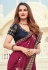 Magenta silk saree with blouse 3602