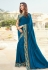 Blue silk festival wear saree 3603