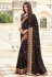 Black silk saree with blouse 3610