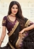 Black silk saree with blouse 3610