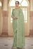 Green chiffon saree with blouse 7506