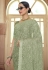 Green chiffon saree with blouse 7506