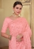 Pink chiffon saree with blouse 7508