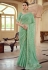 Green chiffon saree with blouse 7510