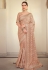 Beige satin georgette festival wear saree 7511