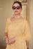 Yellow chiffon saree with blouse 7516