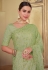 Light green chiffon saree with blouse 7524
