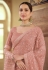 Pink chiffon saree with blouse 7526