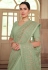 Light green georgette saree with blouse 7530