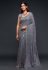 Grey georgette festival wear saree 1007