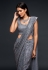 Grey georgette festival wear saree 1007