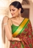 Maroon brasso saree with blouse 128