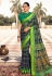 Navy blue brasso saree with blouse 130