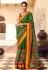 Green brasso festival wear saree 123